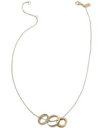 COACH - Signature Rondelle Hanger Ketting - Lyst
