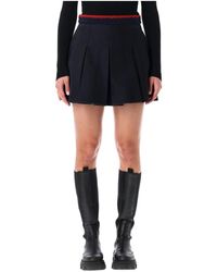 Moncler - Rokken ,Blauw ,Katoen Plissirok - Lyst
