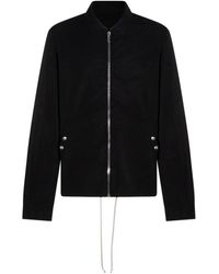Rick Owens - Jassen ,Zwart ,Katoen Zip-Up Katoenen Jas - Lyst
