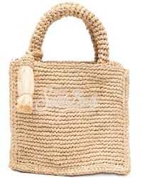 MC2 Saint Barth - Kleine Vanity Mini Raffia Tasche Mit Schulterriemen - Lyst