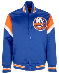 Mitchell & Ness - Jassen ,Blauw ,Polyester Nhl Heavyweight Bomber Jacket New York Islanders - Lyst