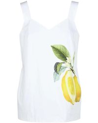 Sportmax - Tops ,Wit ,Katoen Top - Lyst