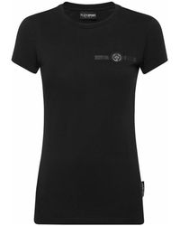 Philipp Plein - Tops ,Zwart ,Katoen T-Shirt Pure Basic - Lyst