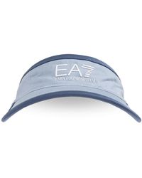 EA7 - Accessoires ,Blauw ,Katoen Logo Visor - Lyst