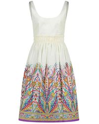 Etro - Kleedjes ,Veelkleurig ,Katoen Midi-Jurk - Lyst