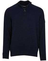 Barbour - Hoodies & Sweatvesten ,Blauw ,Katoen Katoenen Half Zip Trui - Lyst