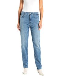Replay - Jeans ,Blauw ,Katoen Maijke Straight High Rise Jeans - Lyst