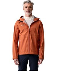 Mammut - Fitness ,Oranje ,Polyester Linard Guide Hs Hooded Jacket - Lyst