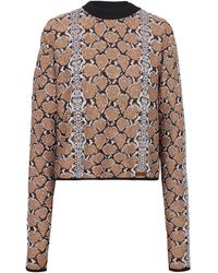 Balmain - Strickpullover mit python-muster - Lyst