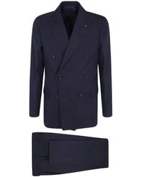 Lardini - Kostuums ,Blauw ,Double Breasted Suits - Lyst