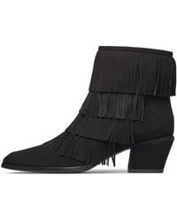 Loriblu - Fransen-Ankle-Boots Im Texanischen Stil - Lyst