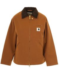 Carhartt - Jassen ,Bruin ,Polyester W' Clark Jacket - Lyst