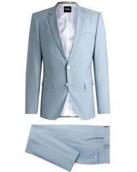 HUGO - Slim Fit Wollen Blend Pak Celeste - Lyst