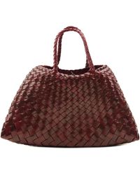 Dragon Diffusion - Rode Leren Taps Toelopende Tas - Lyst