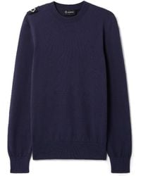 Ma Strum - Rundhalsstrickpullover in ink navy - Lyst