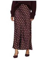 Notre-v - Rokken ,Bruin ,Nv-Indira Maxi Rok - Lyst