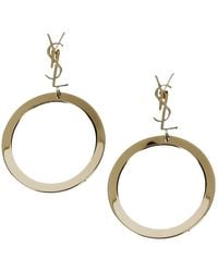 Saint Laurent - Messing Cassandre Ohrringe - Lyst