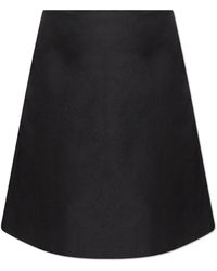 McQueen - Rokken ,Zwart ,Leer Asymmetrische Rok - Lyst