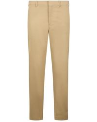 Moorer - Broeken ,Katoen Slim Fit Broek, Casual En Veelzijdig Ontwerp - Lyst