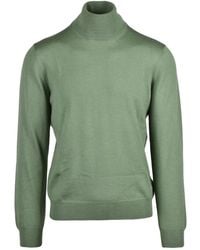 Gran Sasso - Truien & Vesten ,Groen ,Wol Ciclista Turtleneck - Lyst