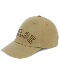 Chloé - Accessoires ,Groen ,Katoen Signature Cap - Lyst