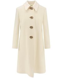 Gucci - Wol Natté Jas Met Double G Knopen - Lyst