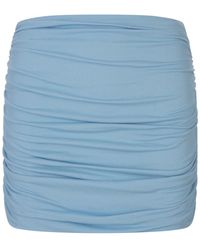 Tory Burch - Rokken ,Blauw Bliss Minirok Met Ruffles - Lyst