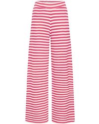 Ichi - Broeken ,Roze ,Wide Broeken - Lyst