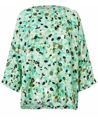 Masai - Winter Grün Oversized Top 3/4 Ärmel - Lyst
