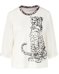 Marc Cain - Overhemden ,Wit ,Bedrukte Blouse Shirt - Lyst