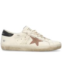 Golden Goose - Super-star bianche rosa nere sneakers - Lyst