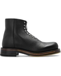 McQueen - Leder Stiefeletten Mit Nieten - Lyst