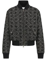 Dior - Jassen ,Zwart ,Katoen Macrocannage Bomber Jacket - Lyst