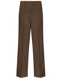 Nineminutes - Broeken ,Bruin ,Bruine Baggy Broek - Lyst