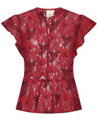 Heartmade - Overhemden ,Rood ,Blouse - Lyst