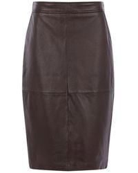 Max Mara - Hammered Leather Pencil Skirt - Lyst