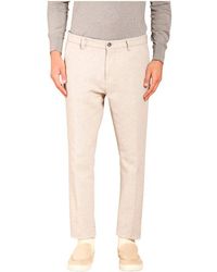 Mason's - Karotten fit baumwoll-chino-hose mit micro resca muster - Lyst