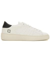 Date - Schoenen ,Wit ,Leer Leren Sneakers Met Veters - Lyst