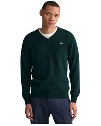 GANT - Ultrafeiner Woll-V-Ausschnitt-Pullover - Lyst