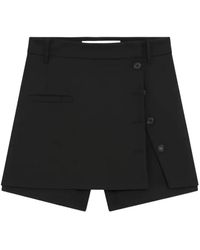 IRO - Korte Broeken ,Zwart ,Leer Amira Skort - Lyst