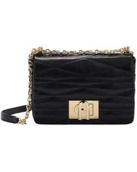 Furla - 1927 Borsa A Tracolla Nappa Di Pelle Di Vitello Di Lusso Trapuntata Dattero Donna - Lyst