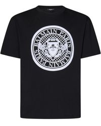 Balmain - Logo Medallion T -shirt - Lyst