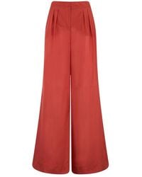 Alberta Ferretti - Wijde Broek Met Hoge Taille - Lyst