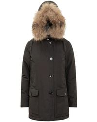 Woolrich - Jassen ,Zwart ,Katoen Arctic Detachable Fur Parka - Lyst