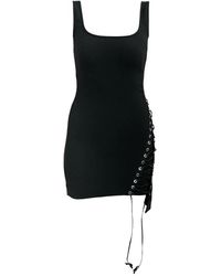 DSquared² - Kleedjes ,Zwart ,Polyester Zwarte Vestito - Lyst
