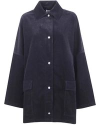 TOTEME - Jassen ,Zwart ,Katoen Cord Overshirt Jacket - Lyst