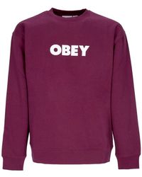 Obey - Premium Crew Neck Fleece Sweatshirt - Lyst
