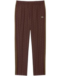 Lacoste - Broeken ,Bruin ,Katoen Paris Monogram Trainingsbroeken - Lyst