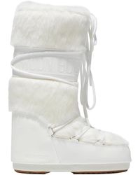 Moon Boot - Botas De Nieve Con Base De Pvc Y Piel Sintética, Mujer, Talla - Lyst
