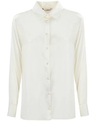 Max Mara - Witte Zijden Overhemd Lange Mouw - Lyst